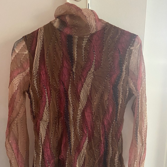 Long Sleeve Mesh Turtleneck - Picture 1 of 2